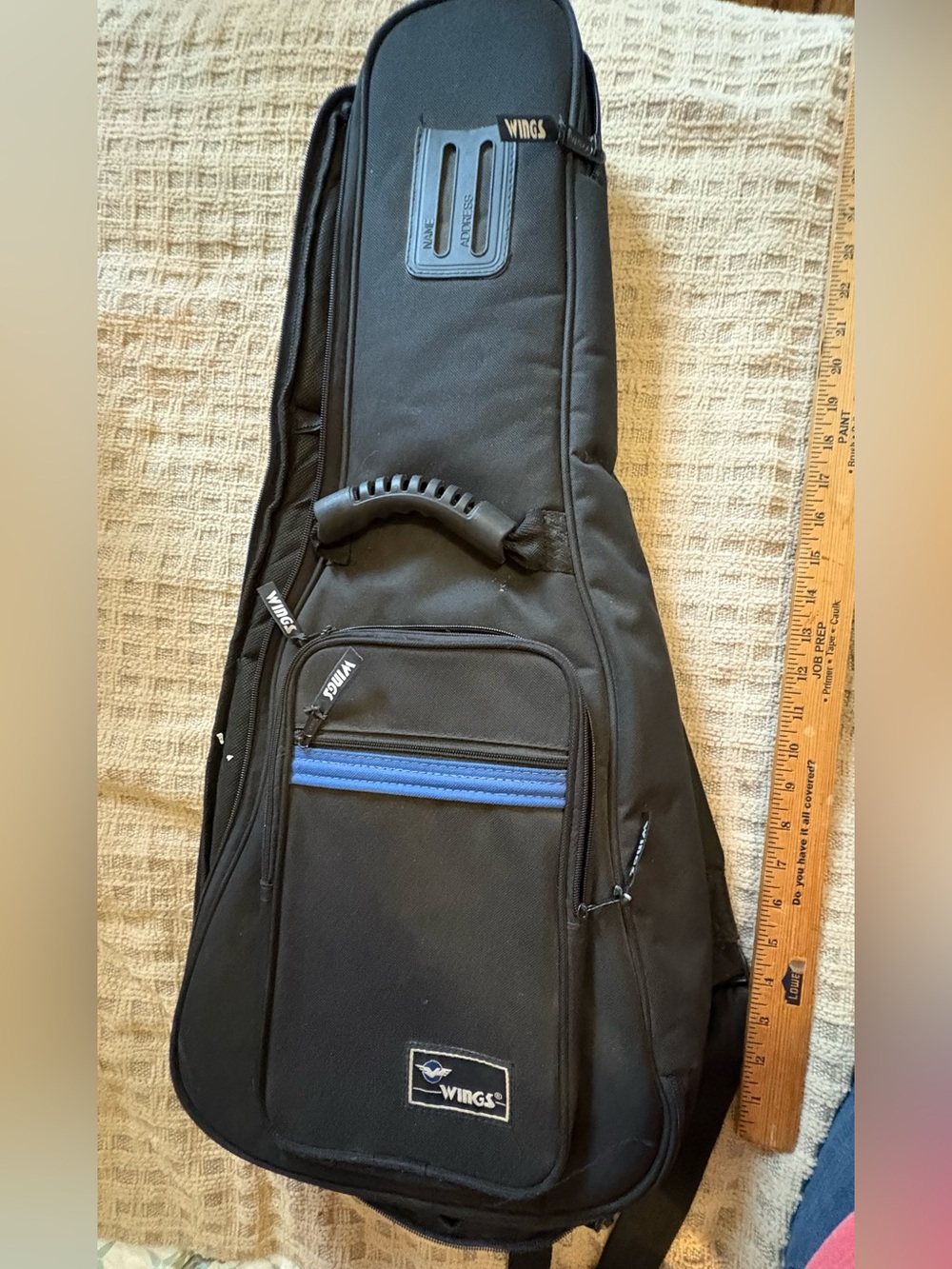 Black violin Gig Bag with Blue Accent